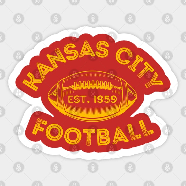 Kansas City Vintage Style Sticker by Borcelle Vintage Apparel 